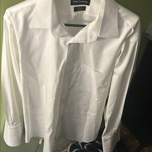 Paul Fredrick Men's Elegant Cream Dress Shirt
